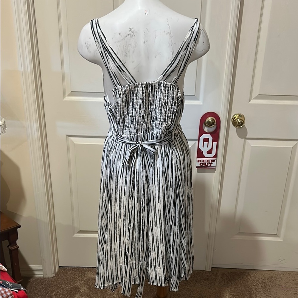 Torrid Black and White Striped Midi Dress - Picture 6 of 10